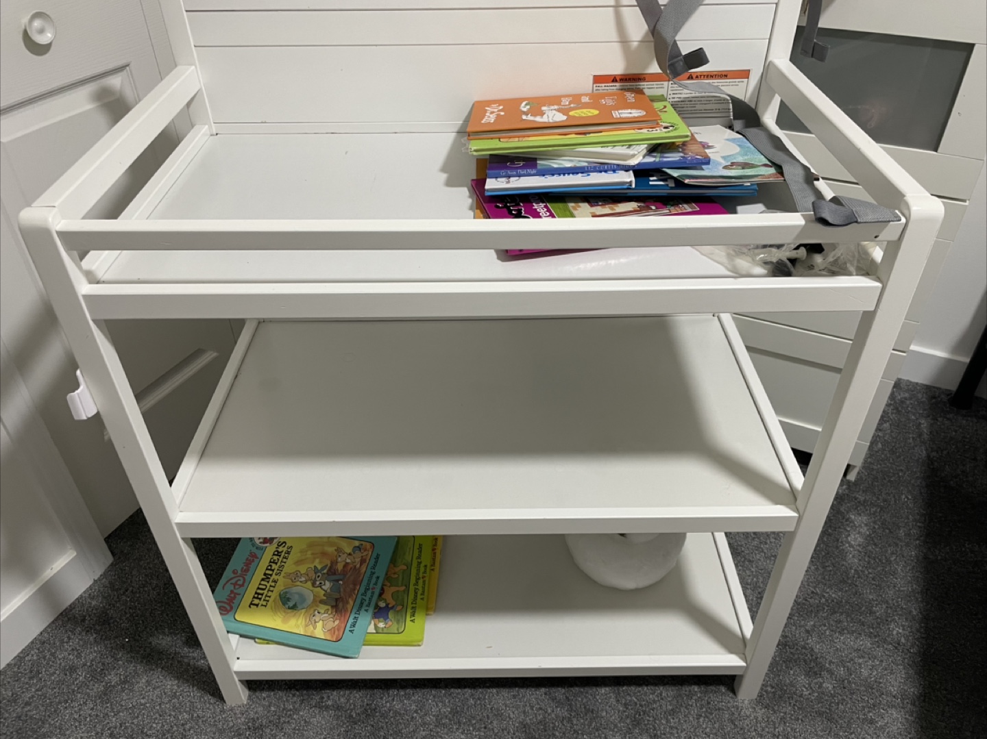 White 3-Tier baby changing table