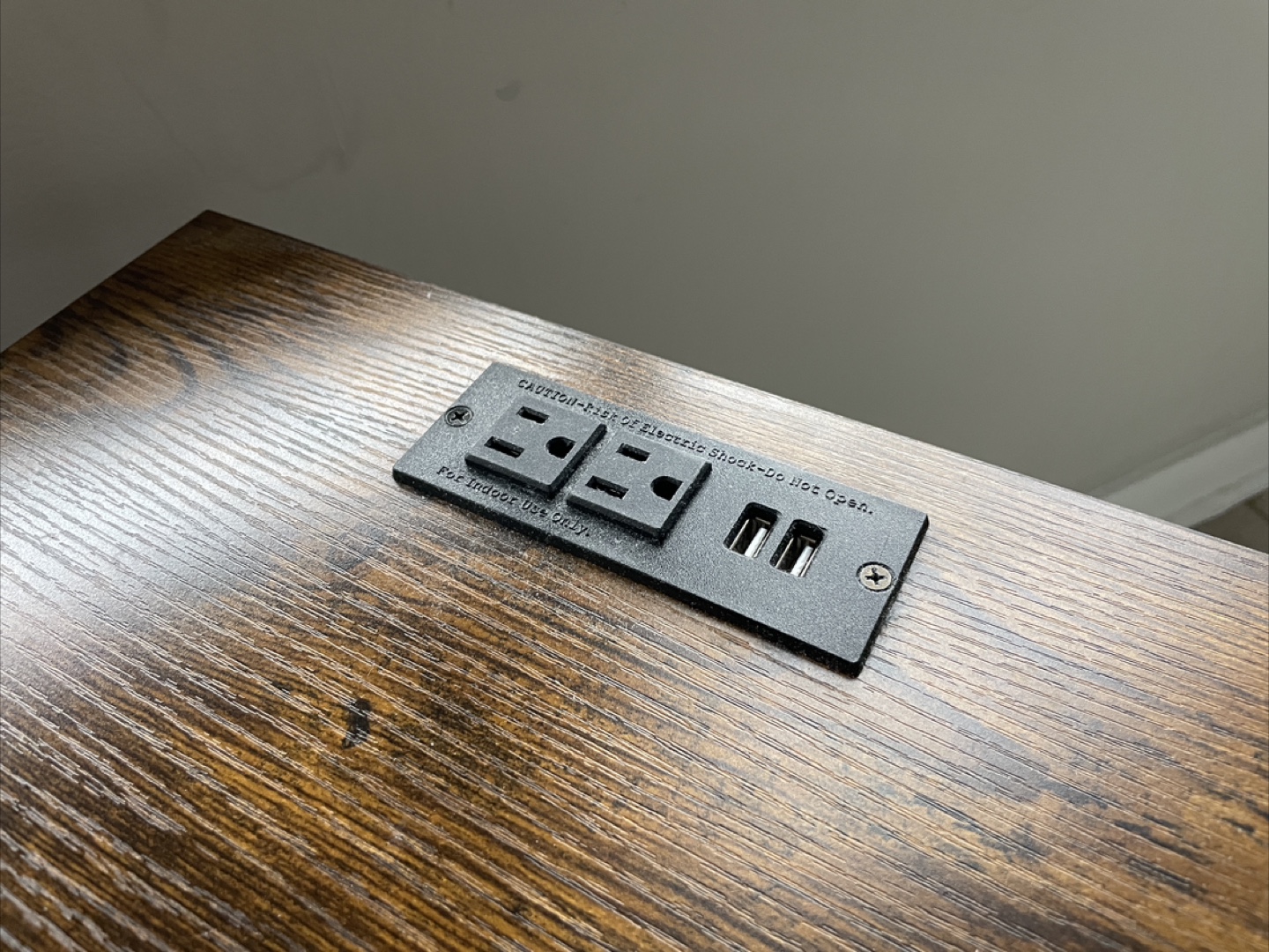 Two-Drawer Nightstand with Built-in Outlets and USB Ports - photo 3
