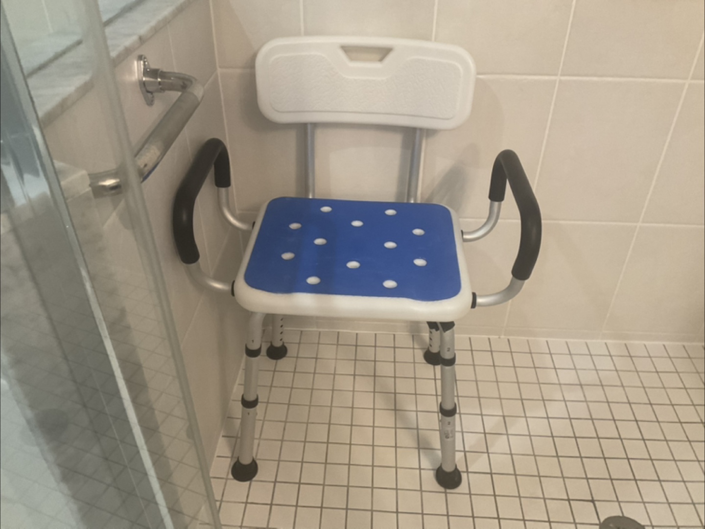 Adjustable Shower Chair with Backrest