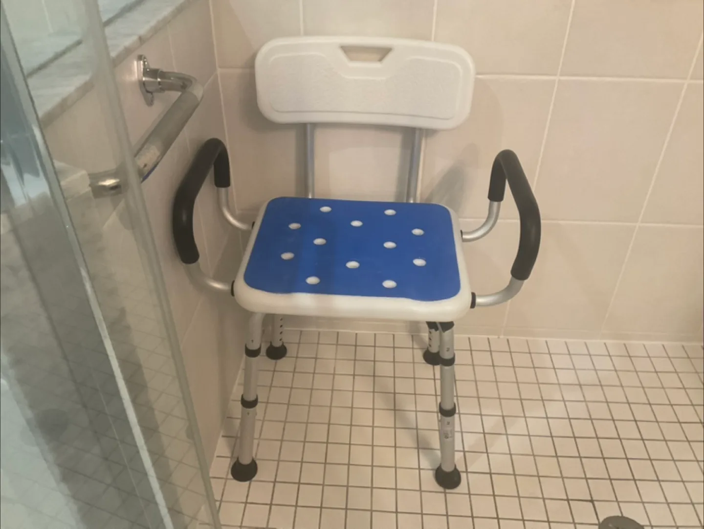 Adjustable Shower Chair with Backrest thumbnail
