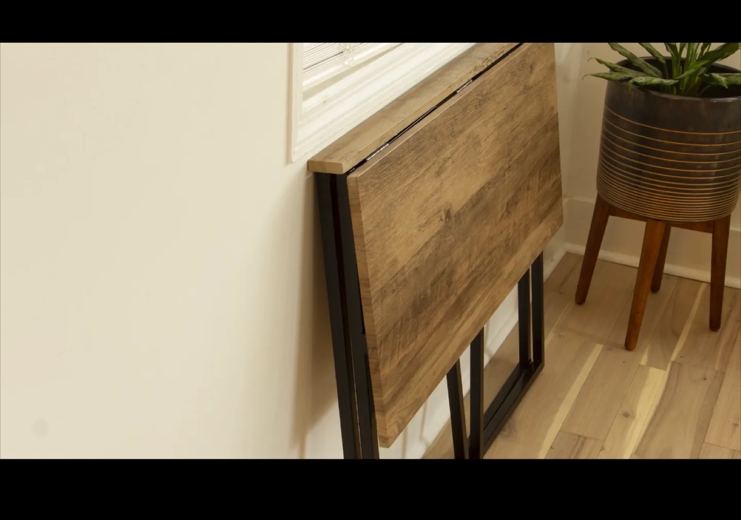 Folding Computer Desk - Rustic Brown