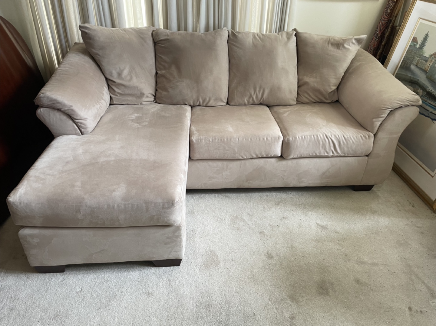 Ashley Furniture Darcy Reversible Sectional Sofa- Stone - photo 2