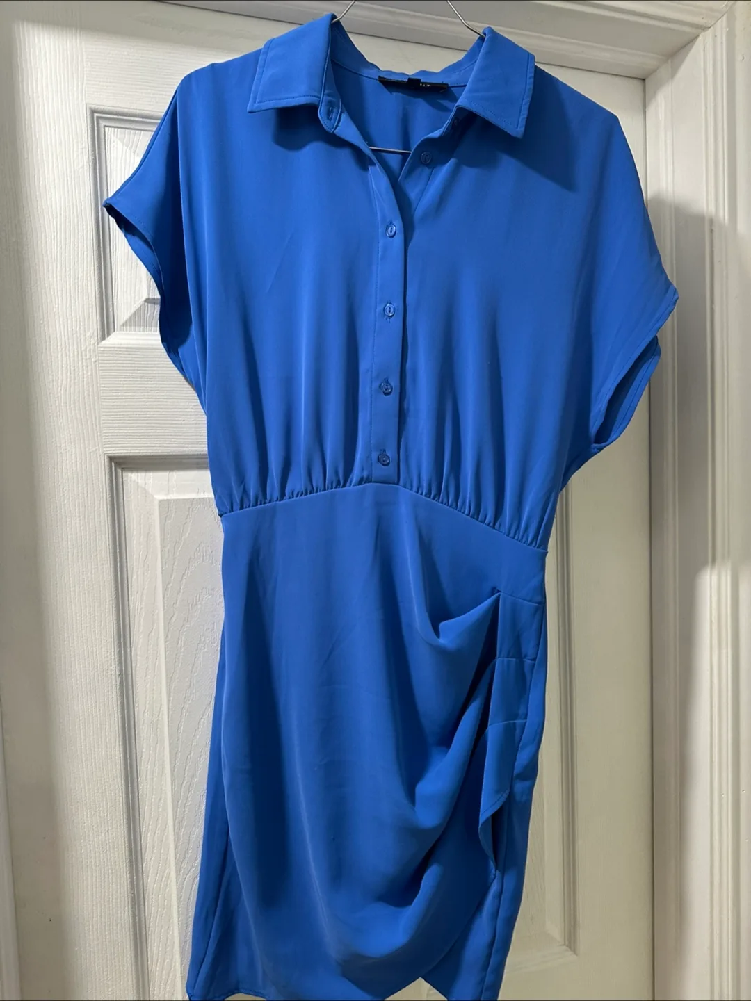 Dynamite Genevieve Mini Button Up Dress - Size TP/XS image indicator(4)