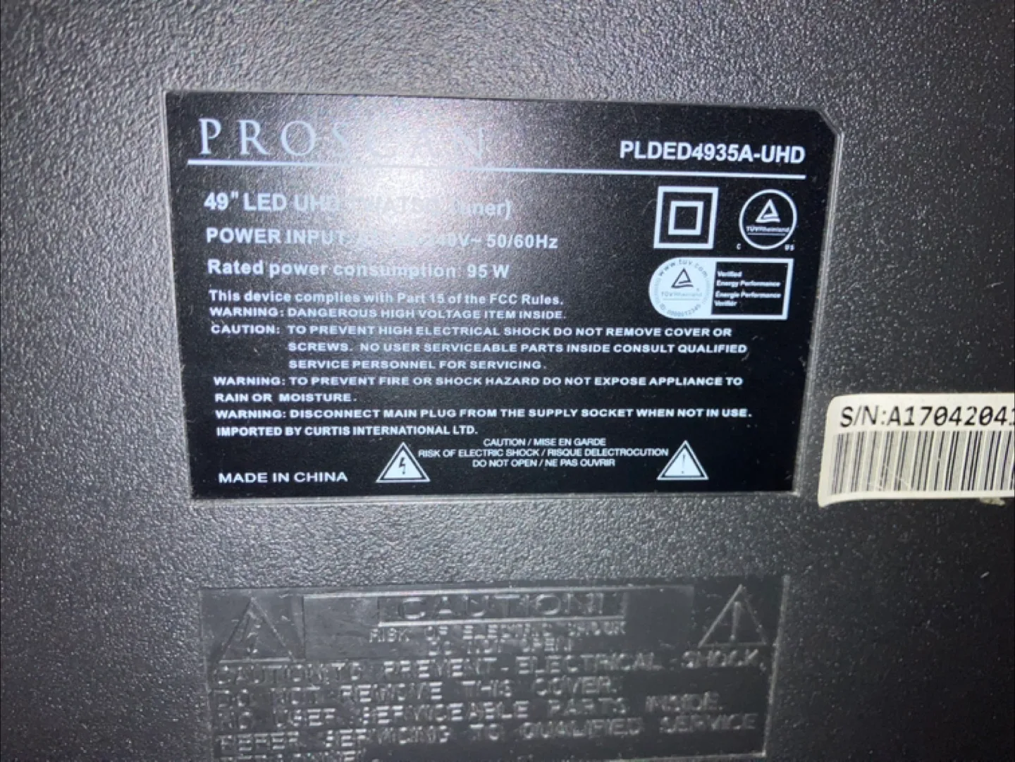 49" Proscan PLDED4935A-UHD LED 4K Ultra HD Smart TV thumbnail