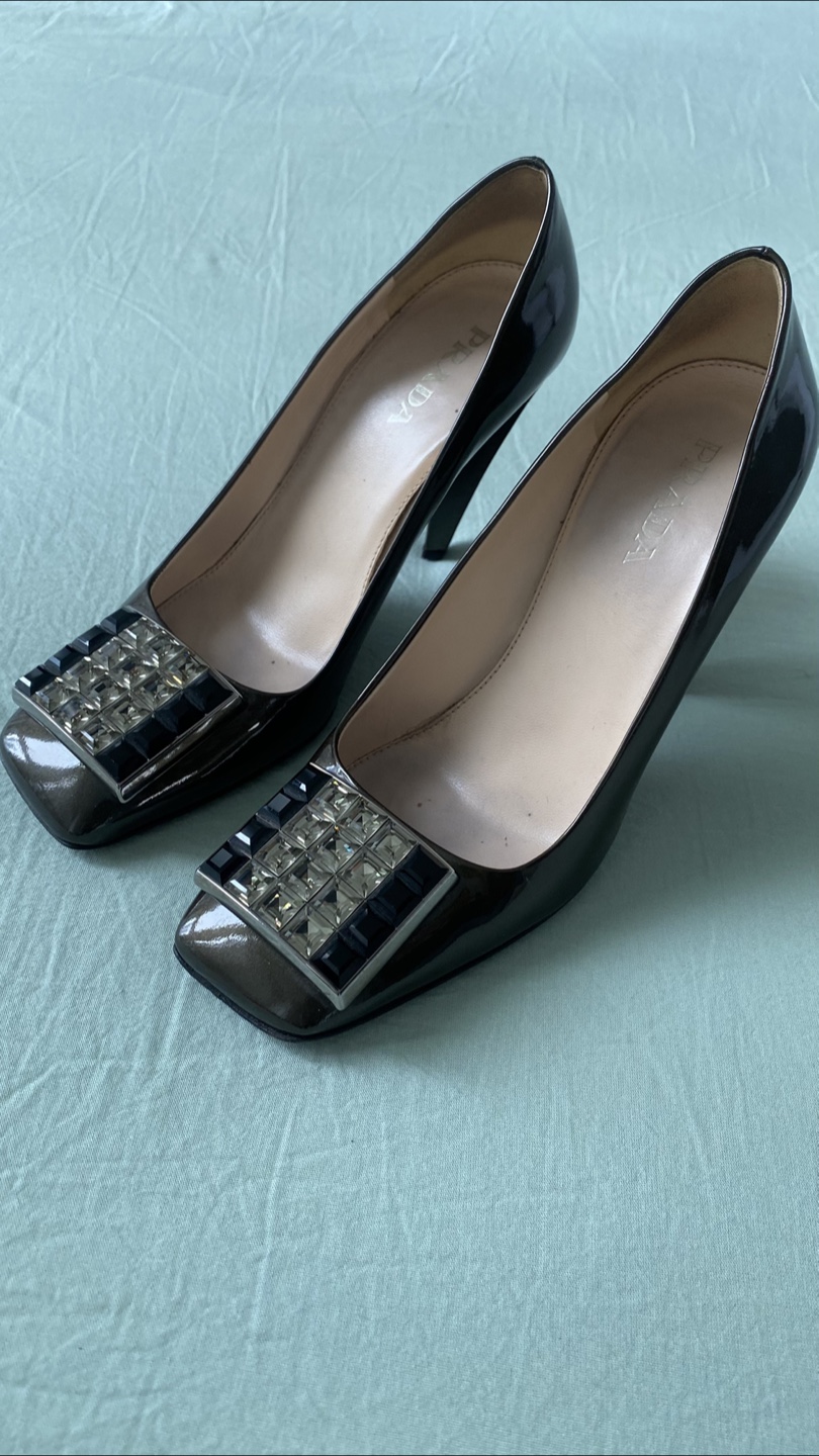 Prada Khaki Green Heels Size 37 - photo 2