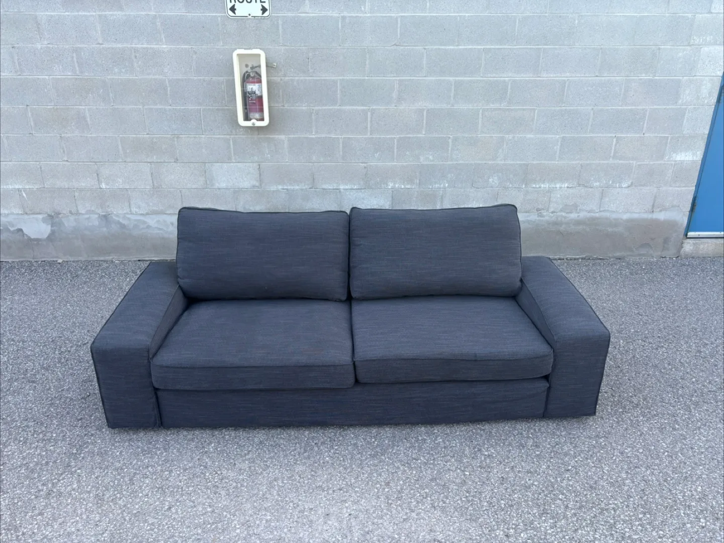 FREE DELIVERY✅• GREY IKEA KIVIK LARGE LOVE SEAT / COUCH / SOFA thumbnail