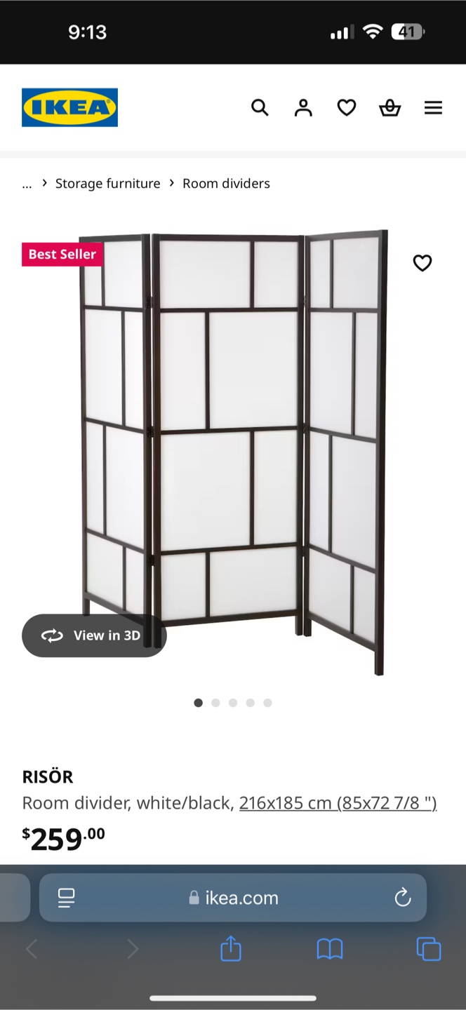 Three Panel Room Divider - photo 2
