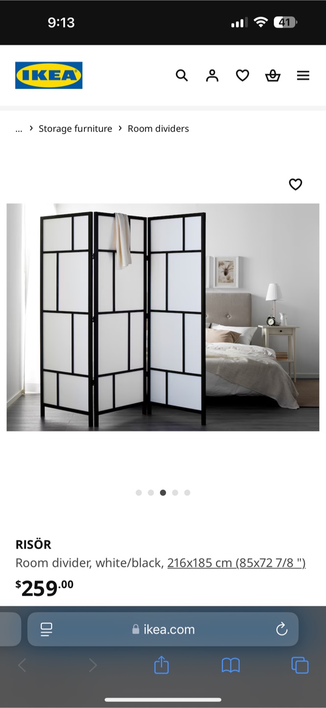 Three Panel Room Divider - photo 3