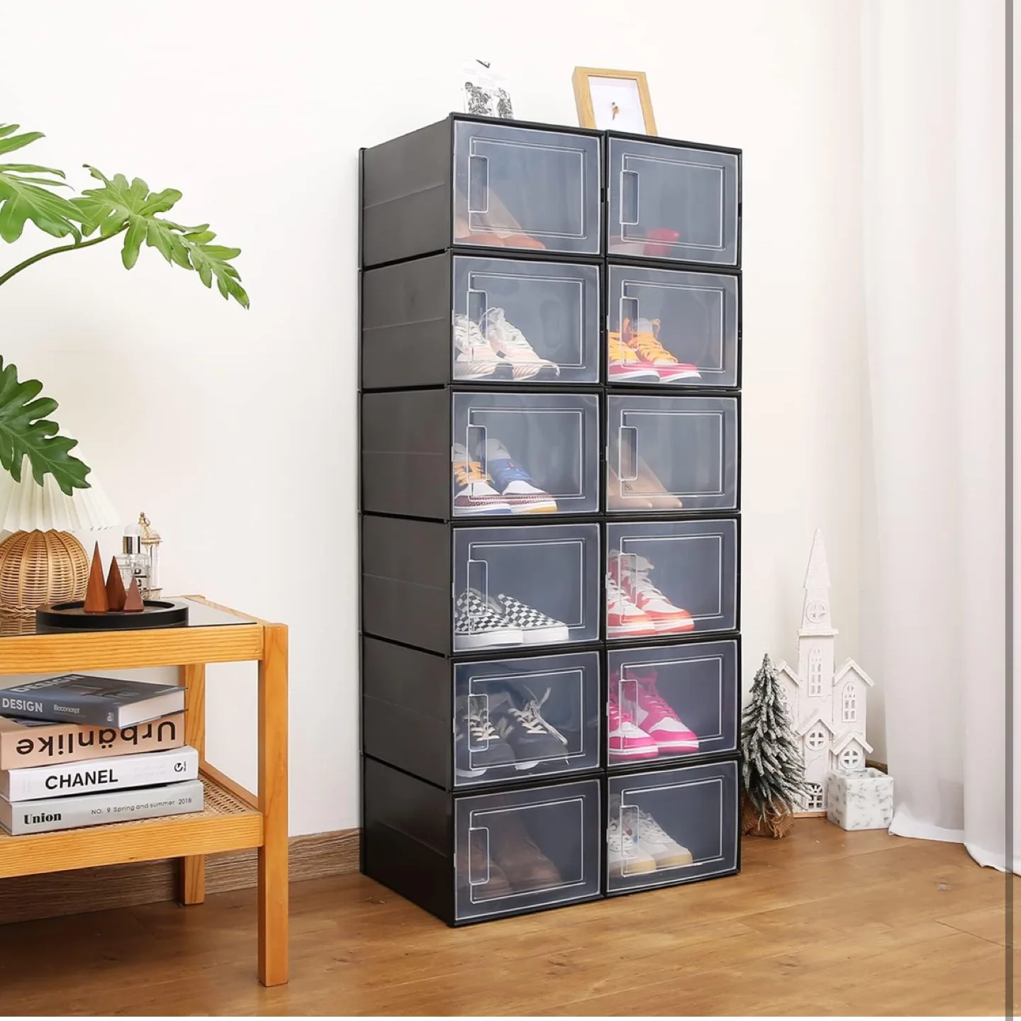 2 Sets of 6 Stackable Shoe Boxes – $70 Total – Moving Sale thumbnail