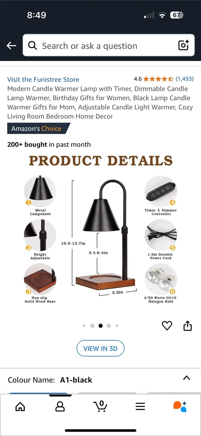 Funistree Modern Candle Warmer Lamp 🧡 image indicator(3)