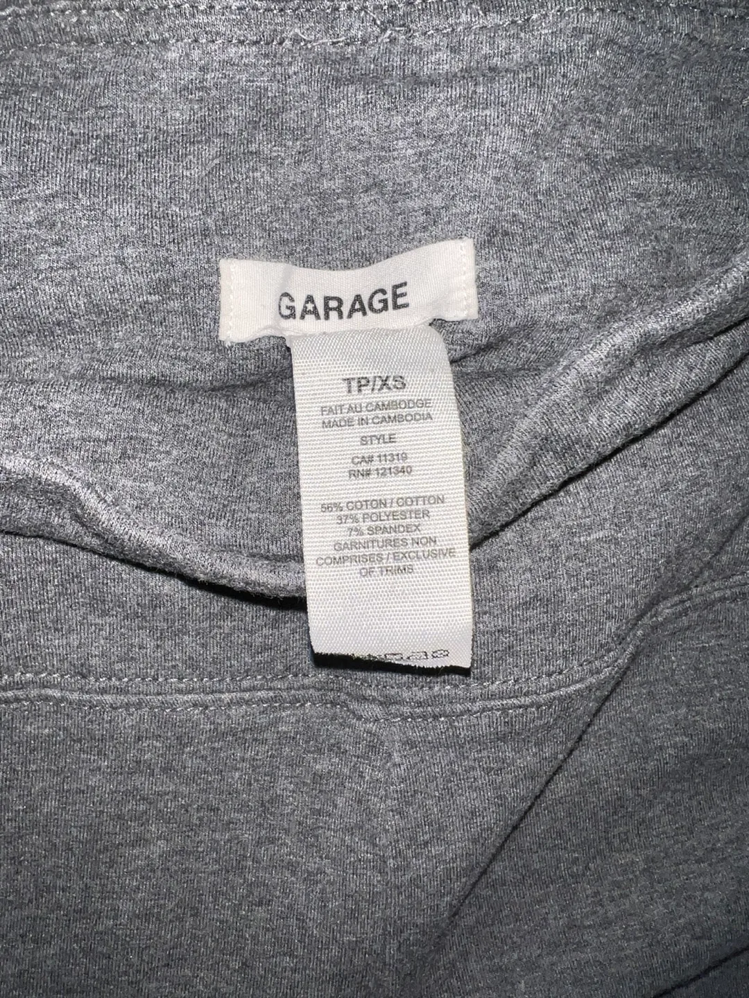 (XS) Garage Charcoal Grey Leggings image indicator(2)