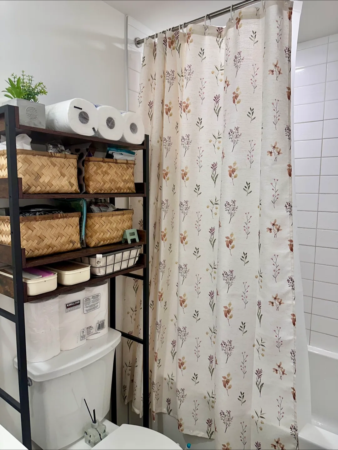 Rustic Over-Toilet Bathroom Storage Organizer thumbnail