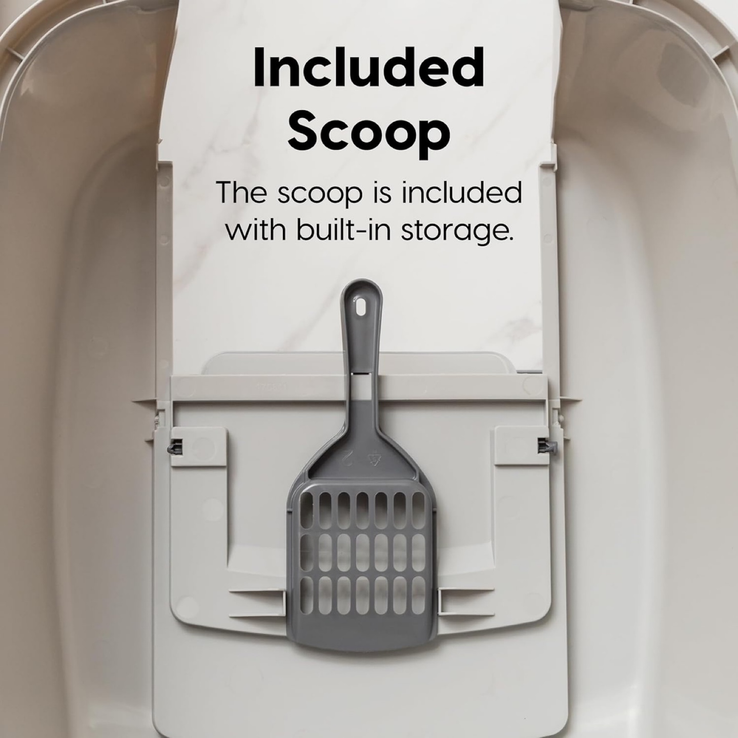 Enclosed Cat Litter Box with Handle and Scoop - photo 4