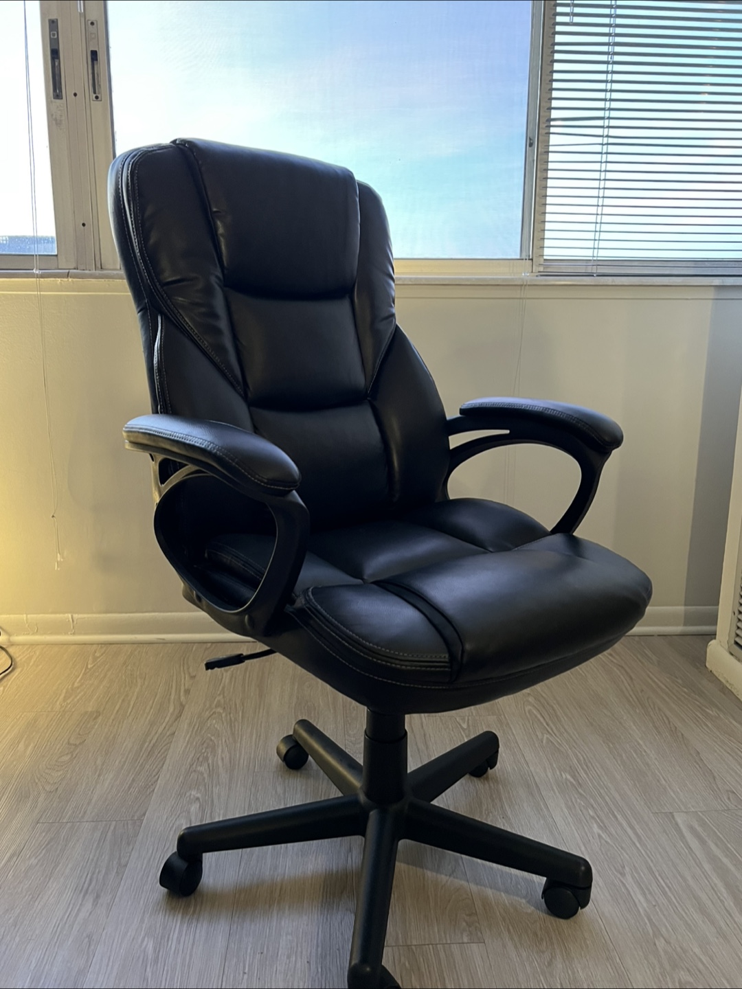 Black Leather Office Chair (Moving Out)