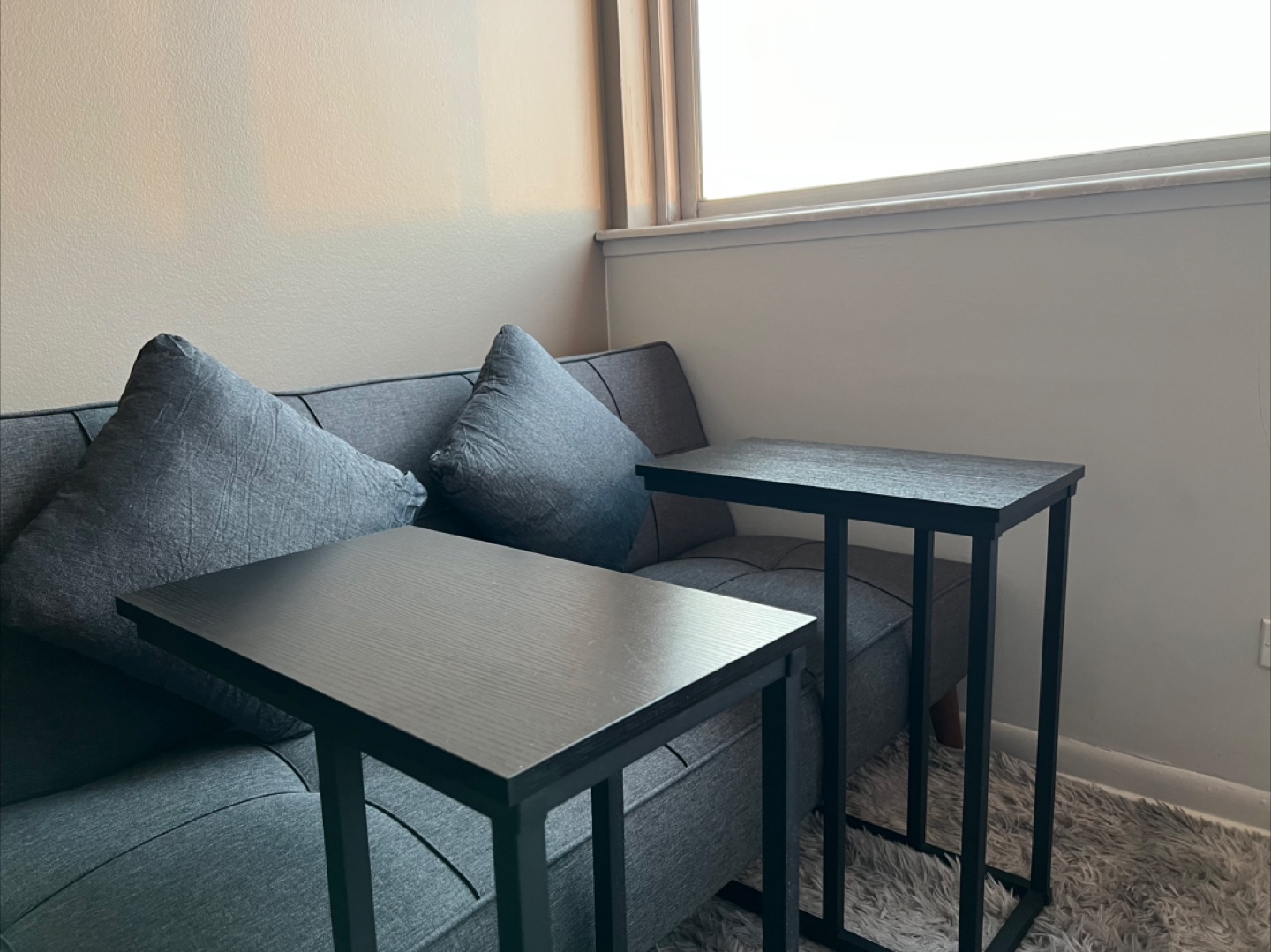 Set of Two Black Side Tables - photo 2