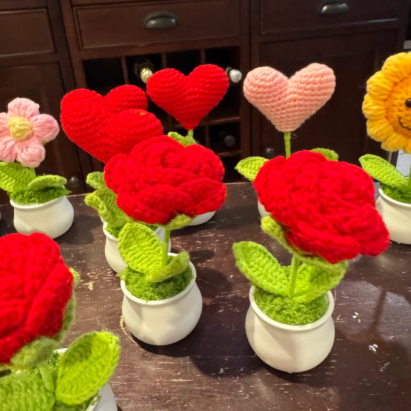 Handmade Crochet Flower Pot Set thumbnail