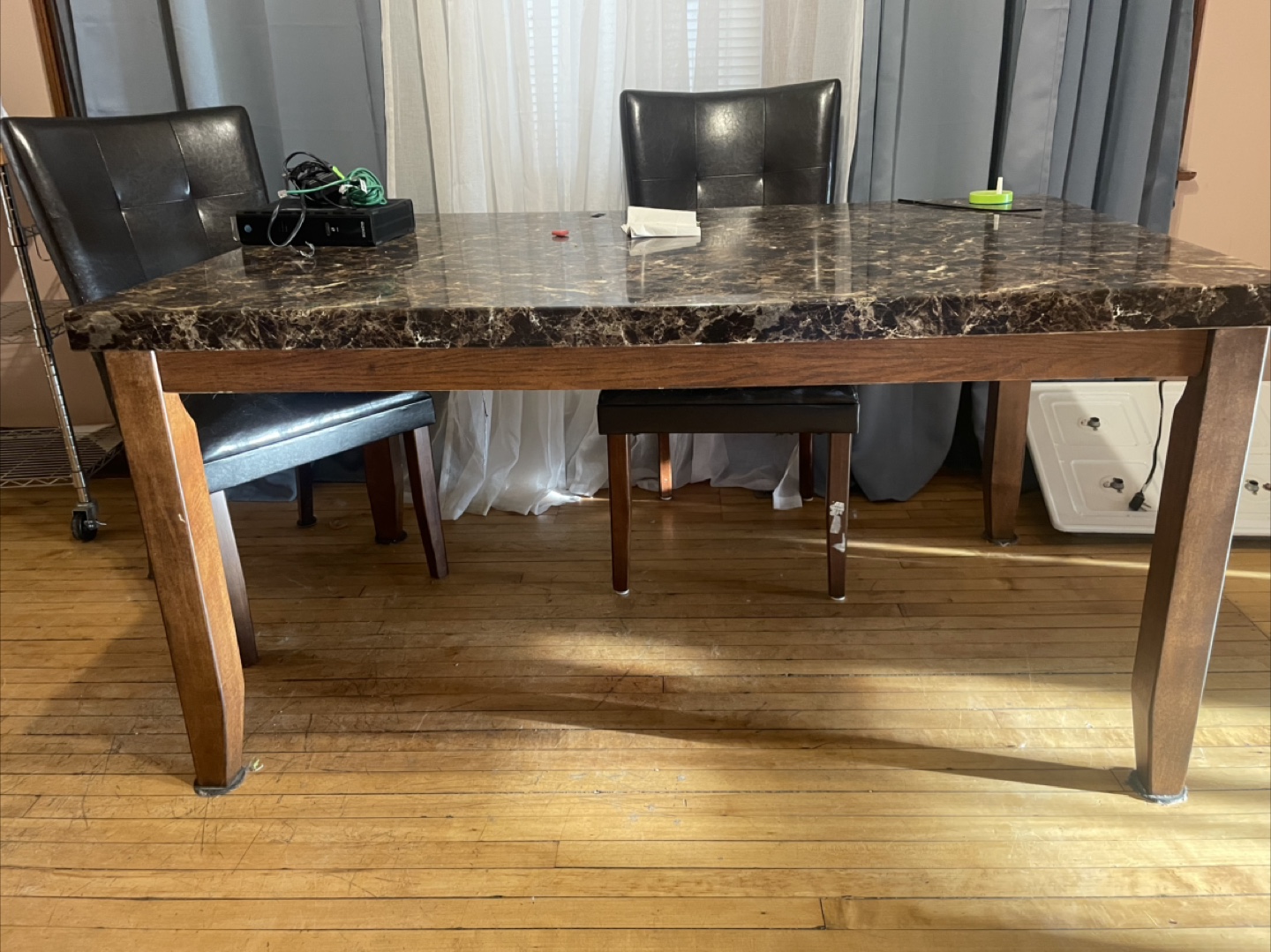 Dining Table with Marble Top