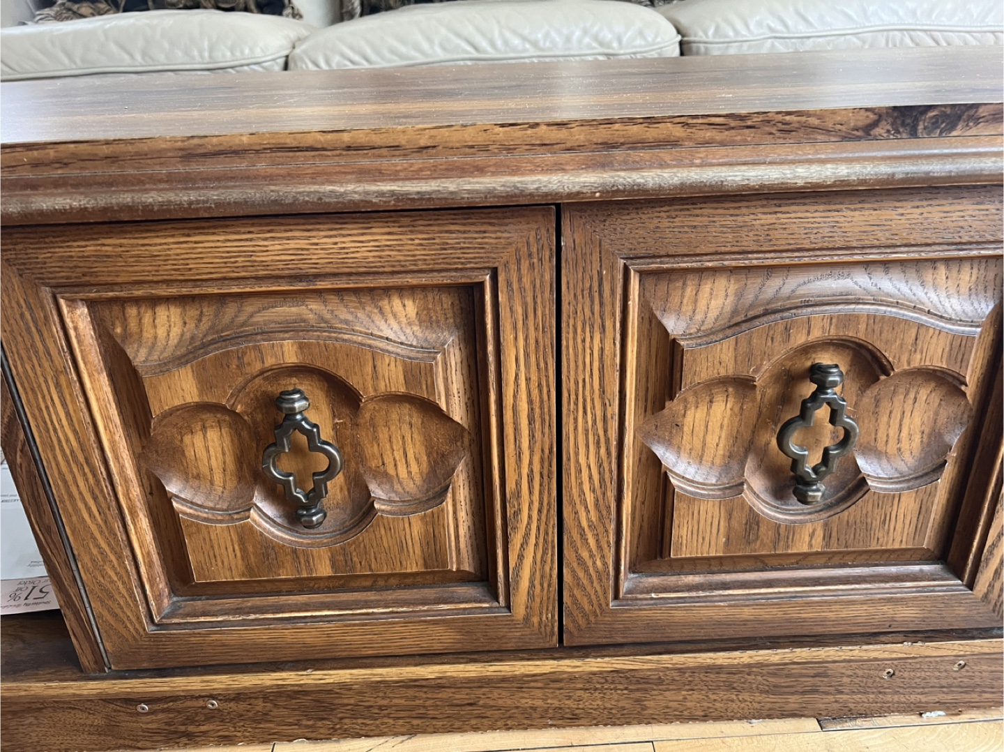 Vintage Wood Coffee Table with Storage - photo 2