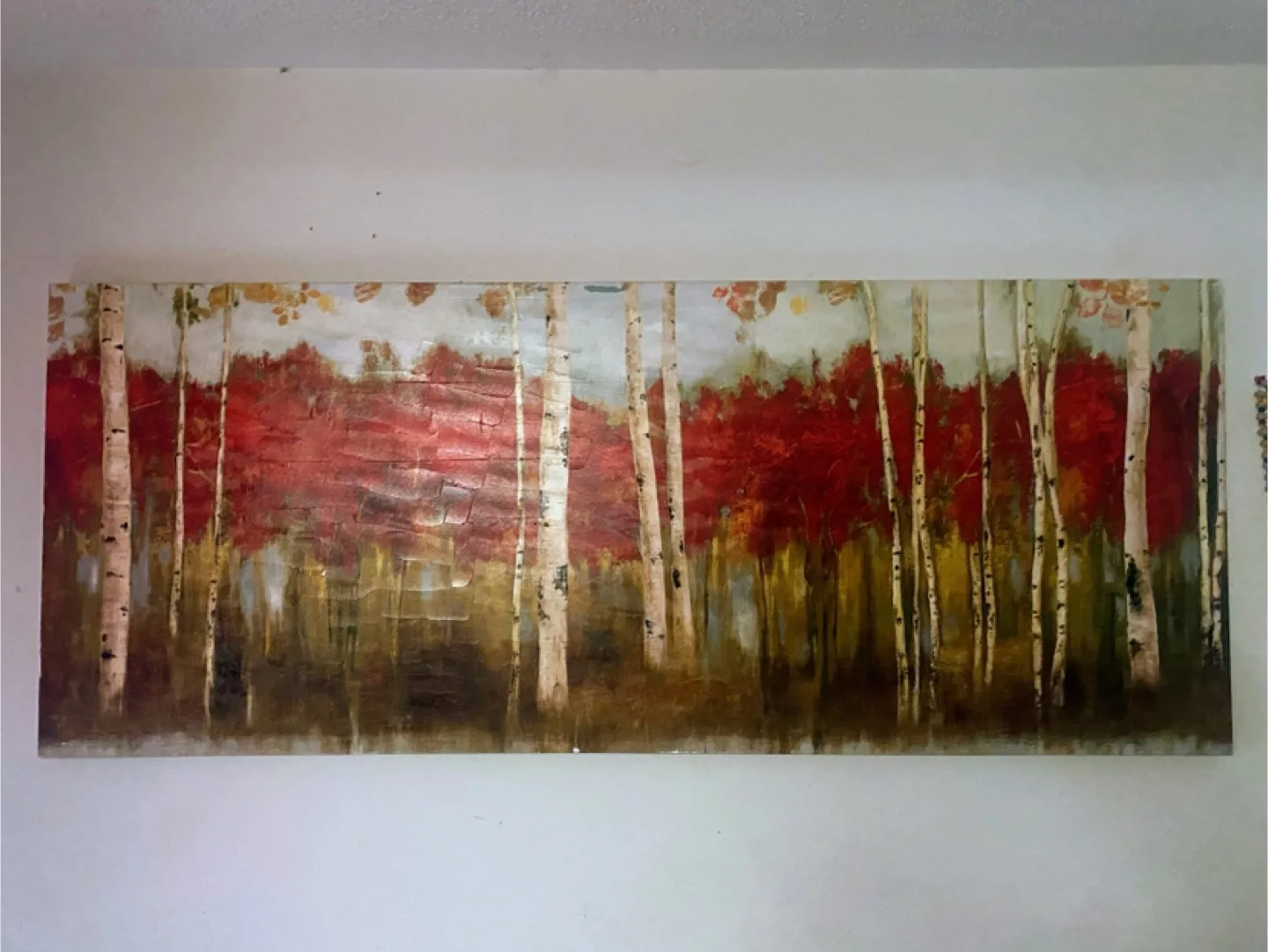 Autumnal Birch Forest Canvas Wall Art thumbnail