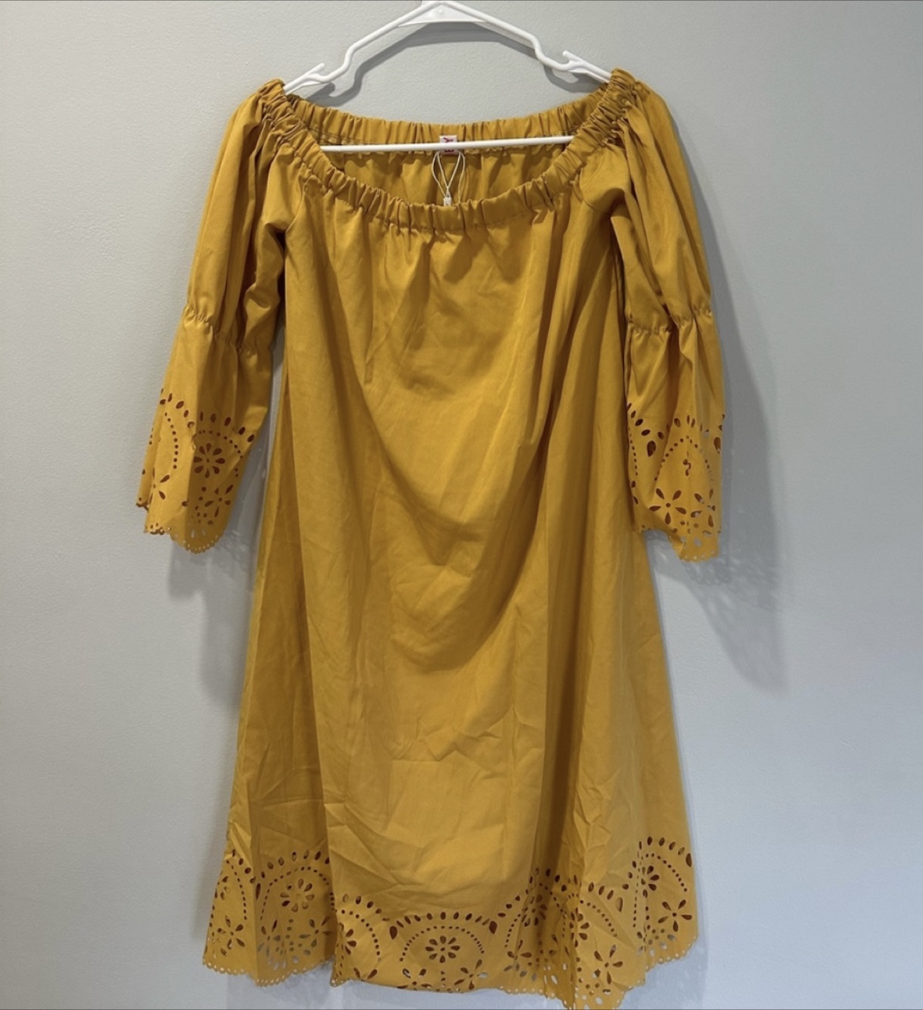 Jey Kay Off-Shoulder Yellow Dress size M - photo 2