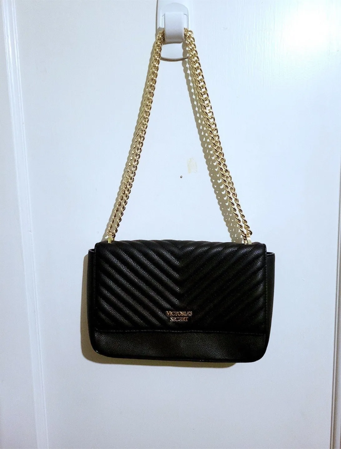 Victoria's Secret Black Quilted Shoulder Bag thumbnail