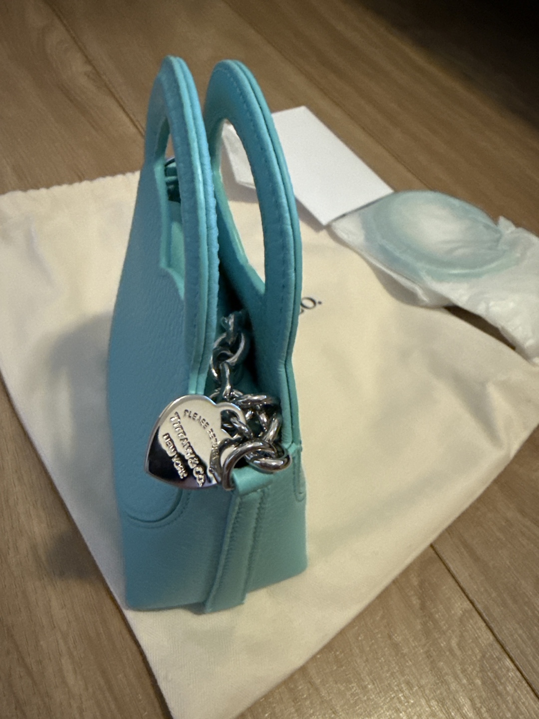 Authentic Tiffany & Co. Micro Tote Bag - Tiffany Blue Leather - photo 2