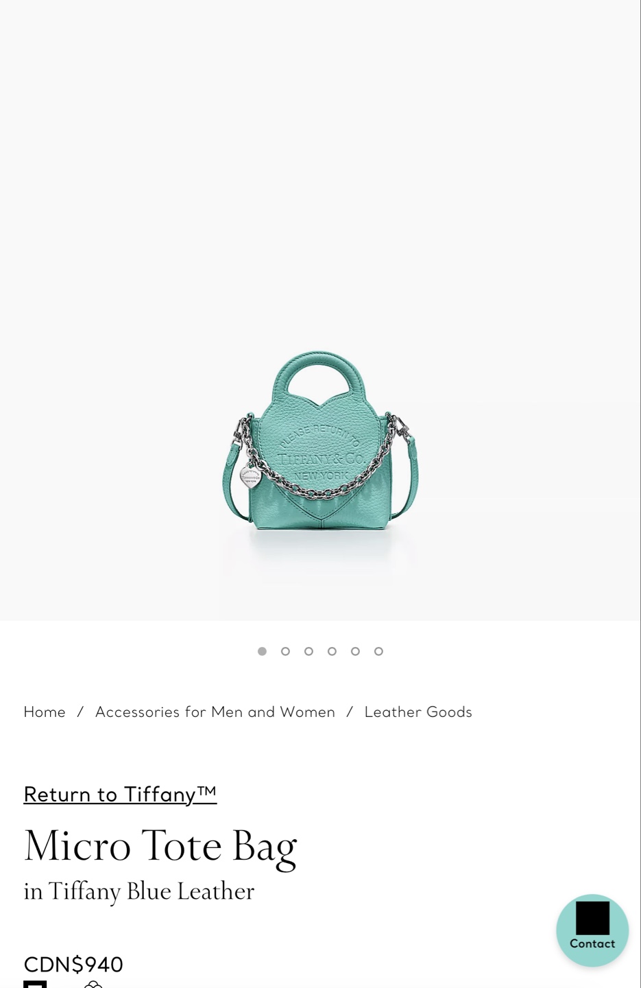 Authentic Tiffany & Co. Micro Tote Bag - Tiffany Blue Leather - photo 3