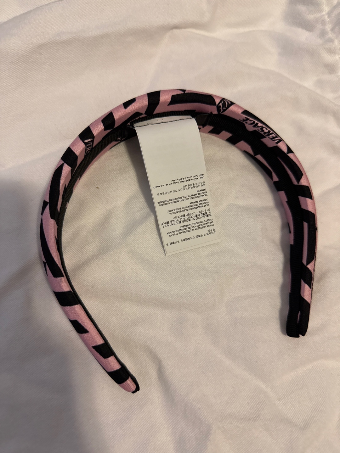 Authentic Versace Pink & Black Headband - brand new - photo 4