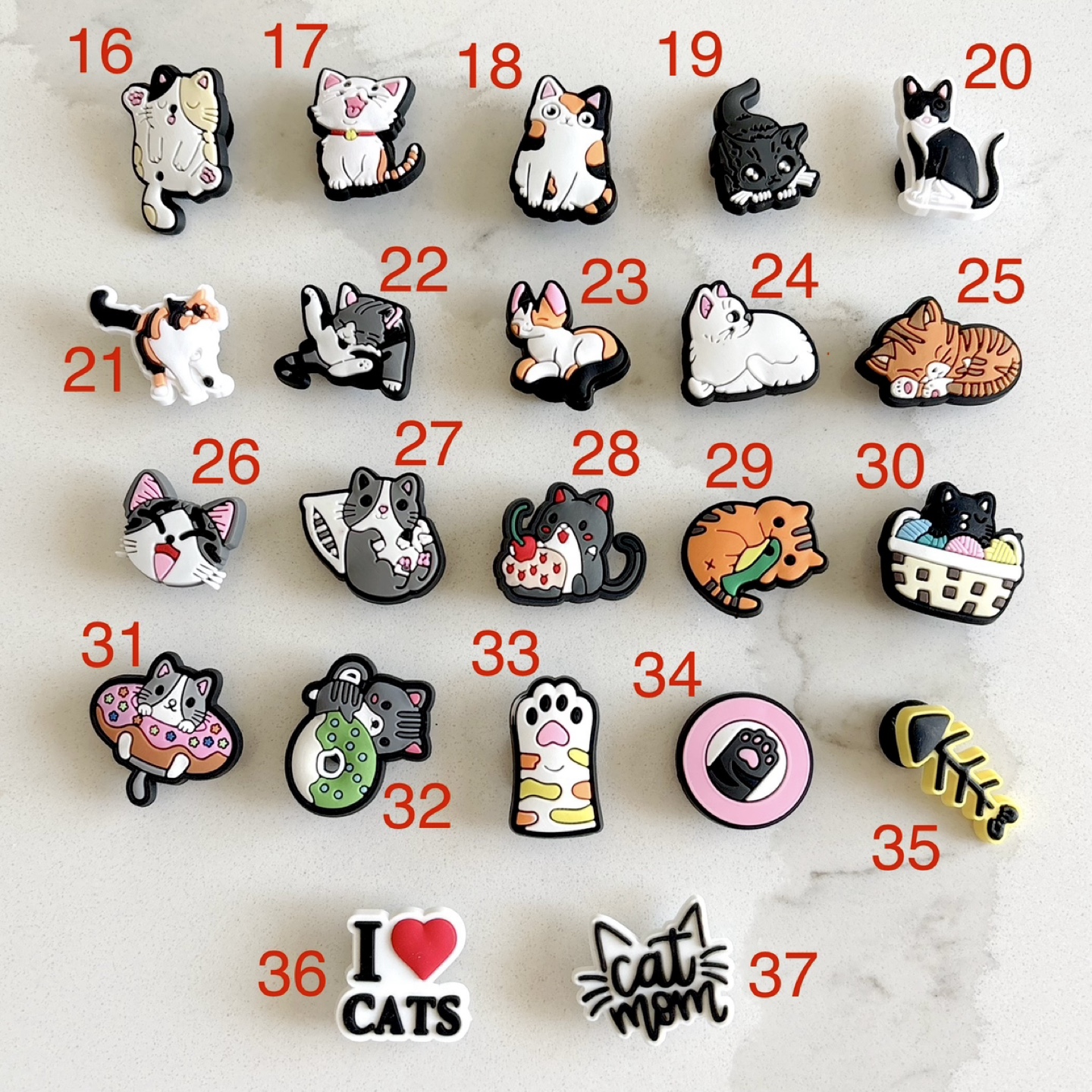 Cute cat jibbitz, brand new crocs charms, shoe pins 🧡 - photo 3