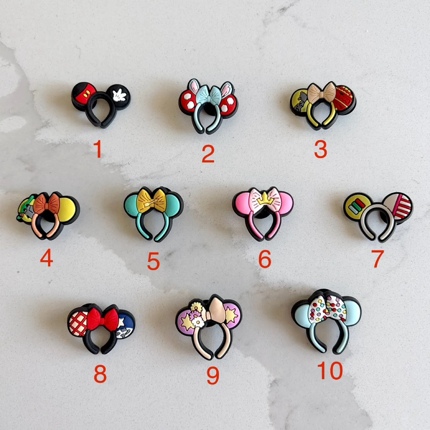 Mickey & Minnie Mouse headband jibbitz, brand new crocs charms image indicator(2)