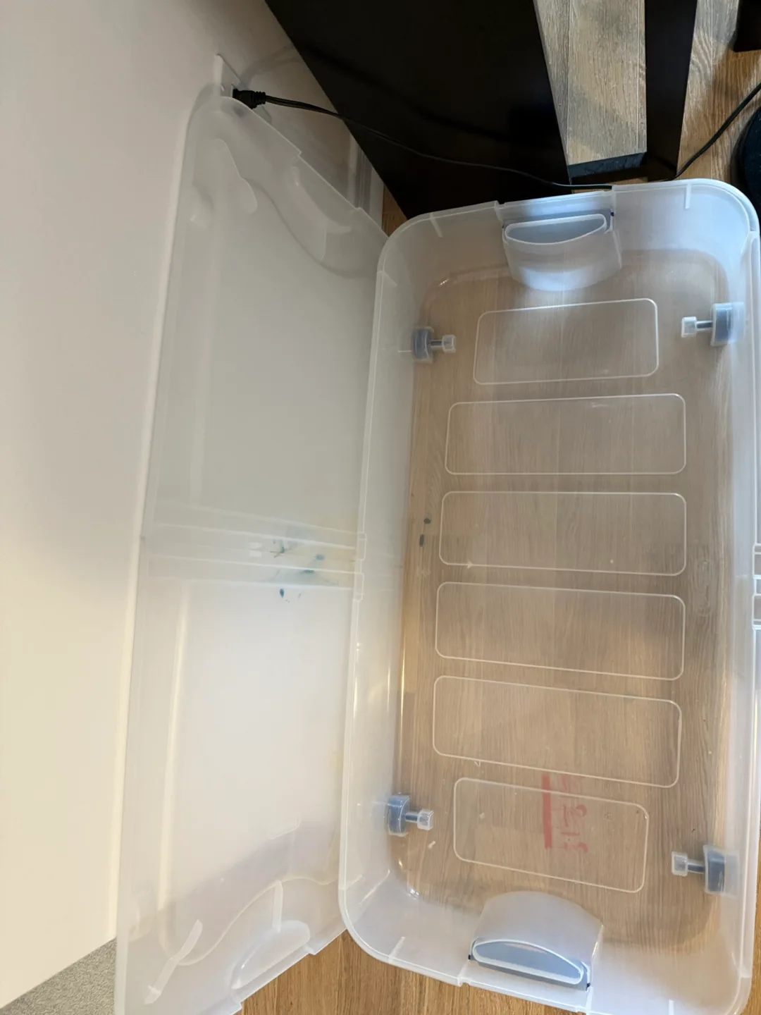 Sterilite 66 Quart Clear Storage Box with Wheels thumbnail