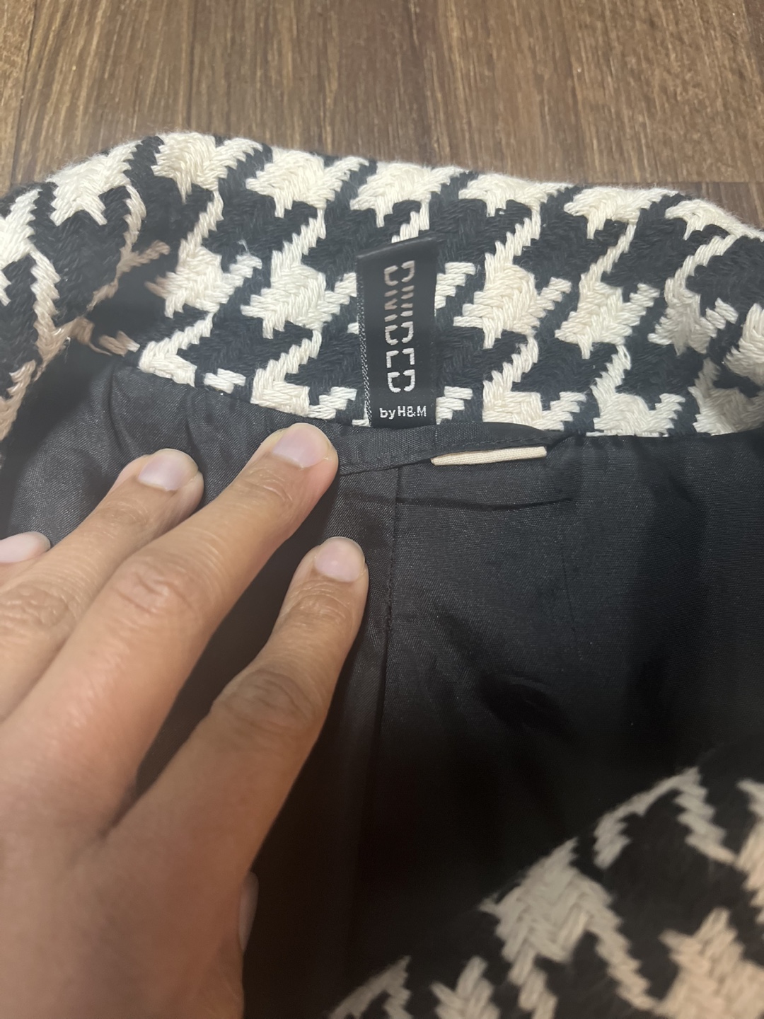 H&M Divided Houndstooth Blazer Jacket - photo 2