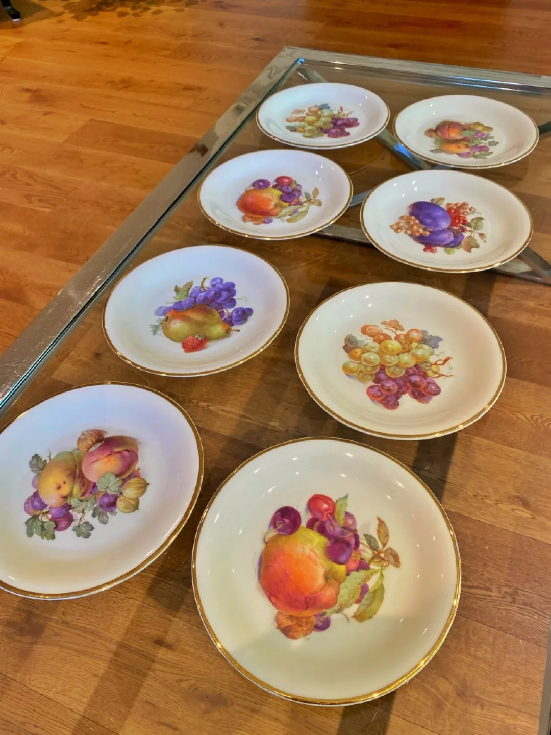 Schwarzenhammer Germany VINTAGE 7.5”Fruit Dessert Plates image indicator(6)