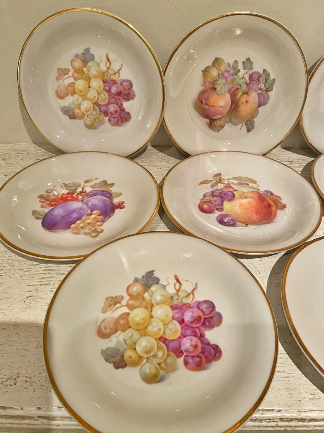 Schwarzenhammer Germany VINTAGE 7.5”Fruit Dessert Plates image indicator(8)