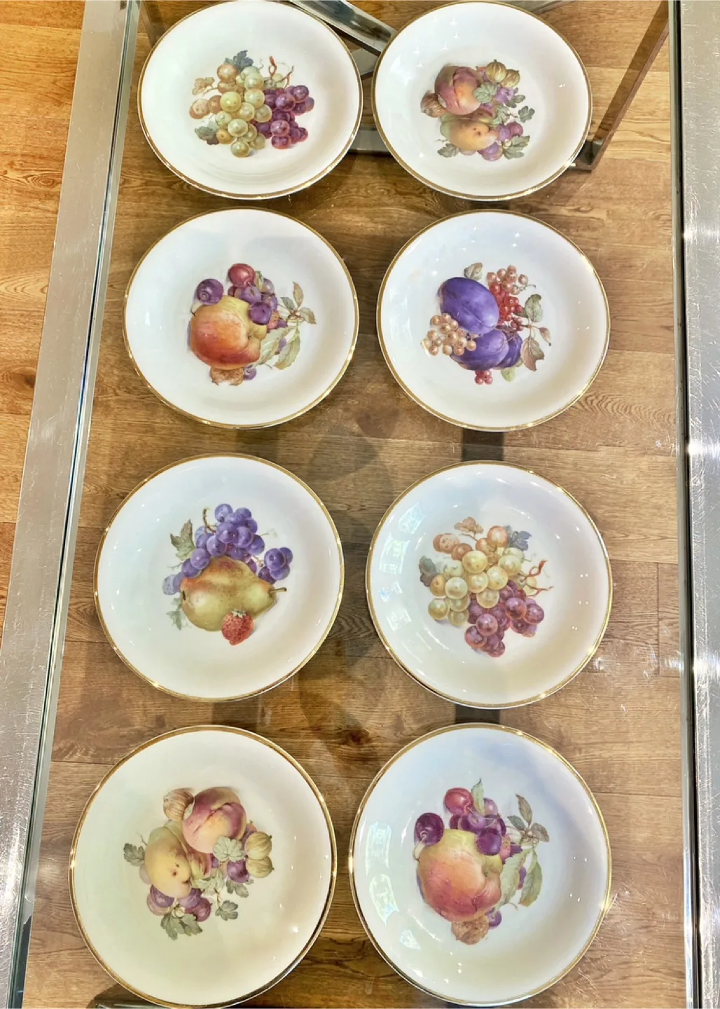 Schwarzenhammer Germany VINTAGE 7.5”Fruit Dessert Plates image indicator(2)