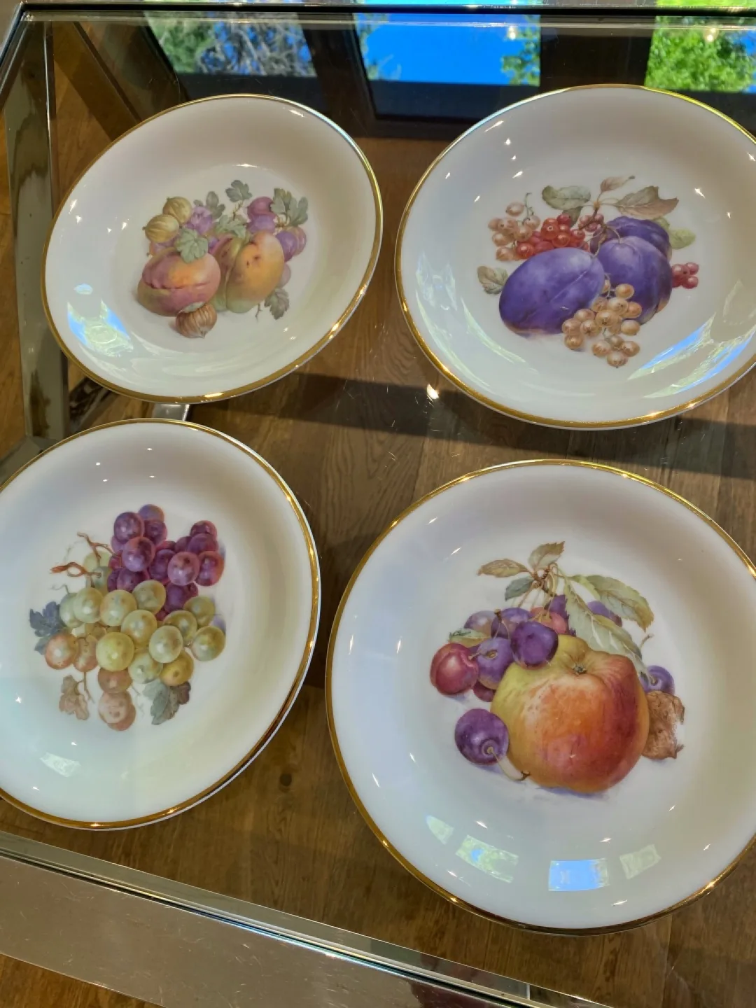 Schwarzenhammer Germany VINTAGE 7.5”Fruit Dessert Plates image indicator(3)