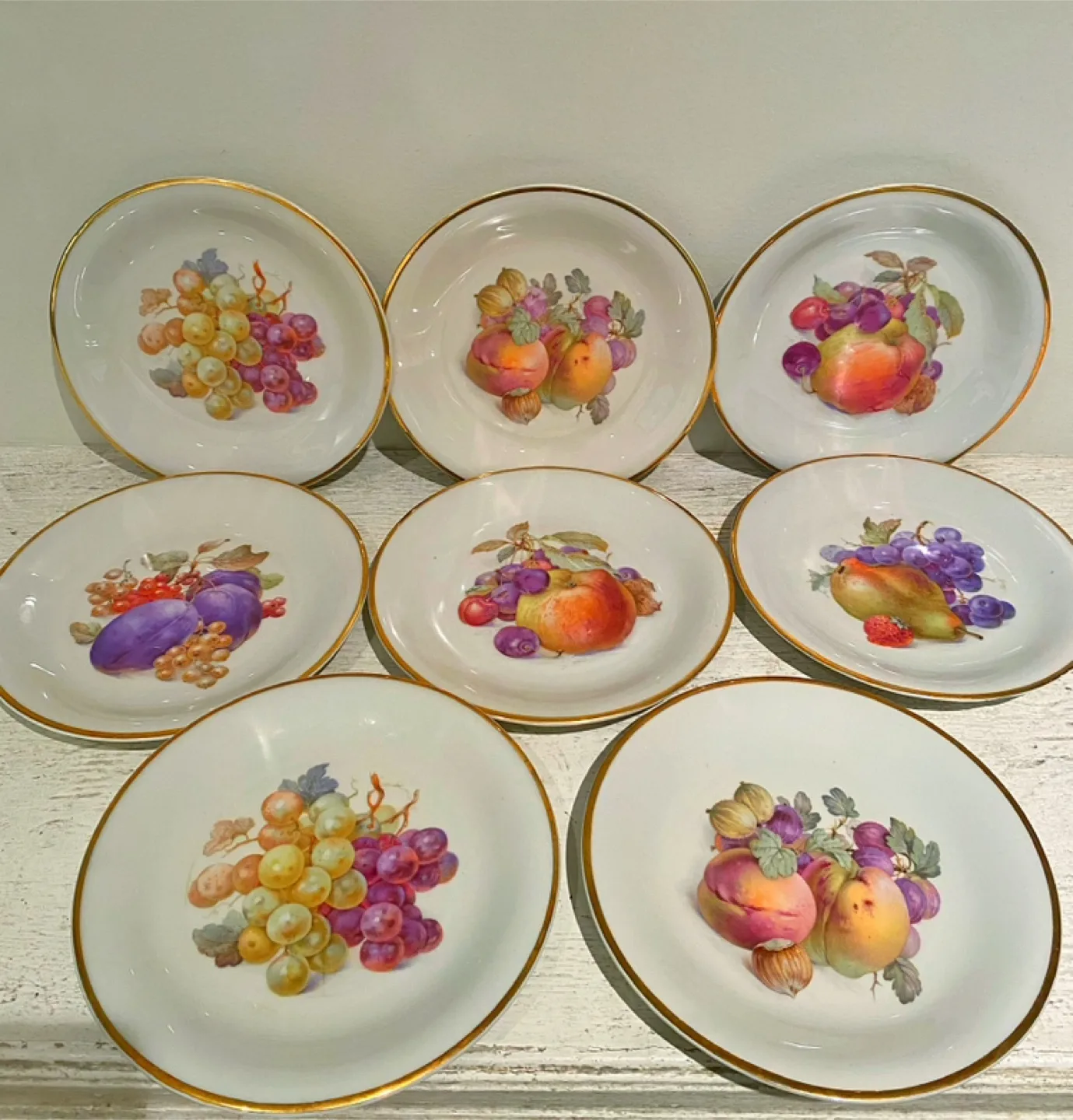 Schwarzenhammer Germany VINTAGE 7.5”Fruit Dessert Plates image indicator(7)