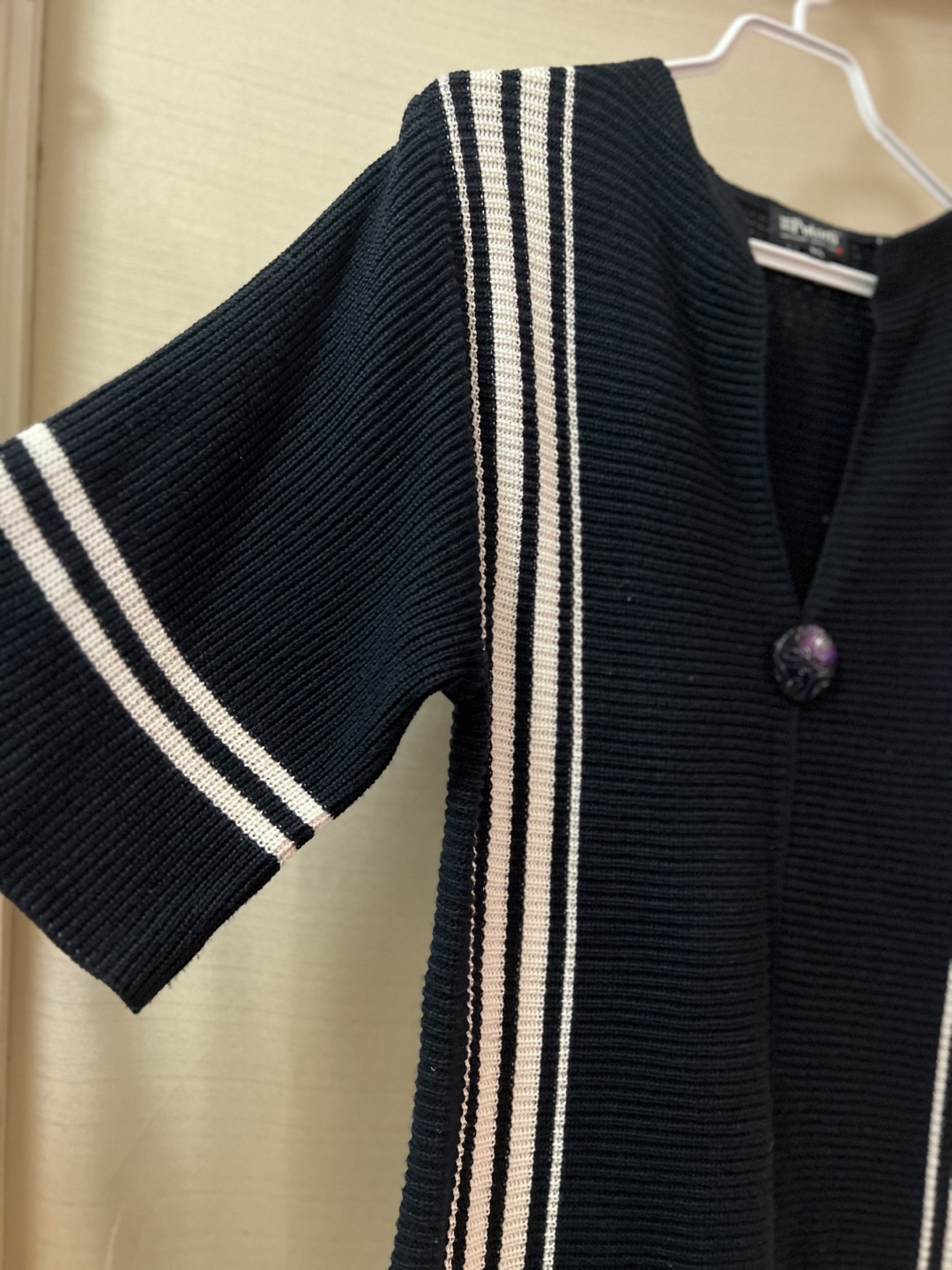 Putorti Black and White Striped Knit Top Size Small - photo 3
