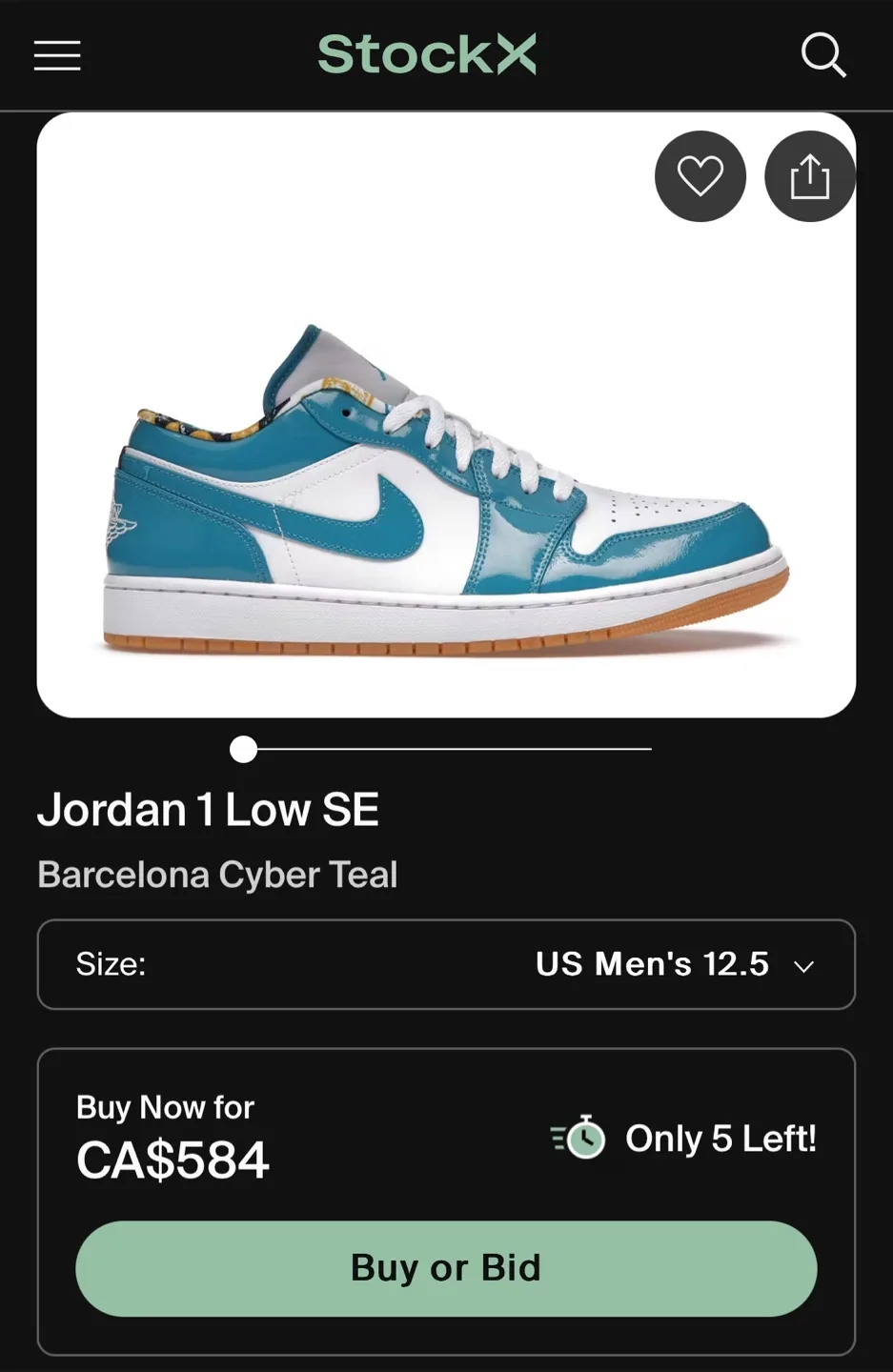 Jordan 1 Low SE Barcelona Cyber Teal – Special Edition thumbnail
