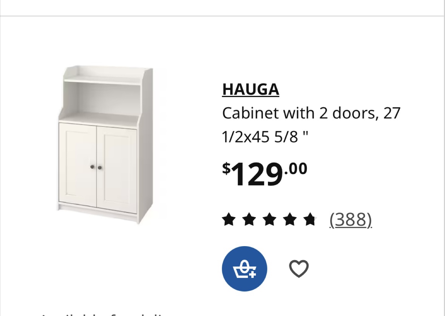 White Cabinet with 2 Doors - photo 4