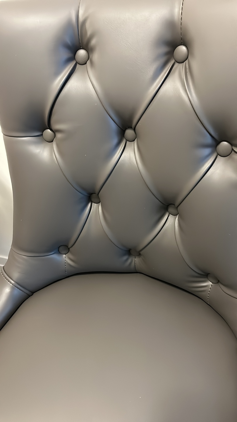 Grey Button Tufted Dining Chair - photo 3