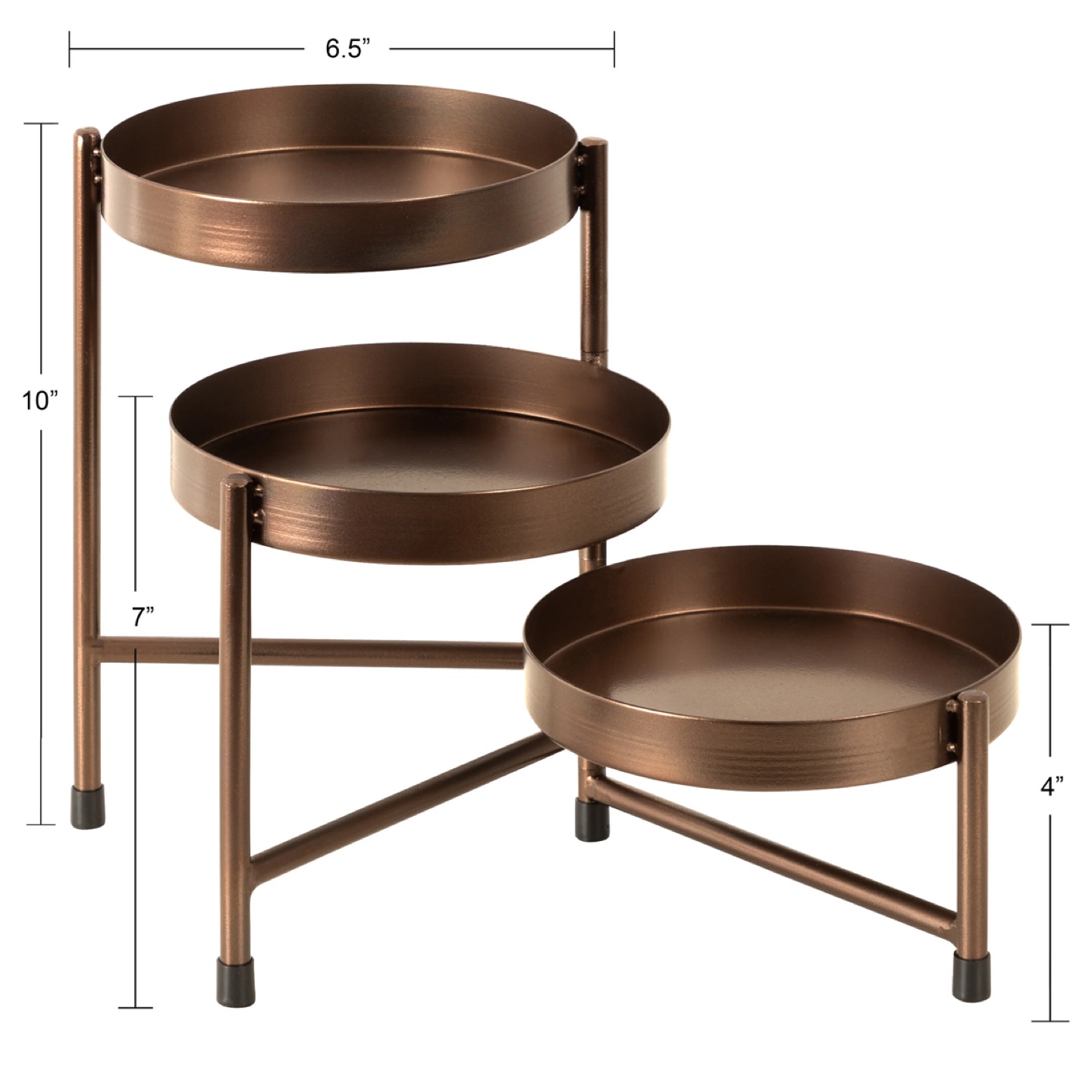 Three-Tiered Round Metal Stand - photo 3