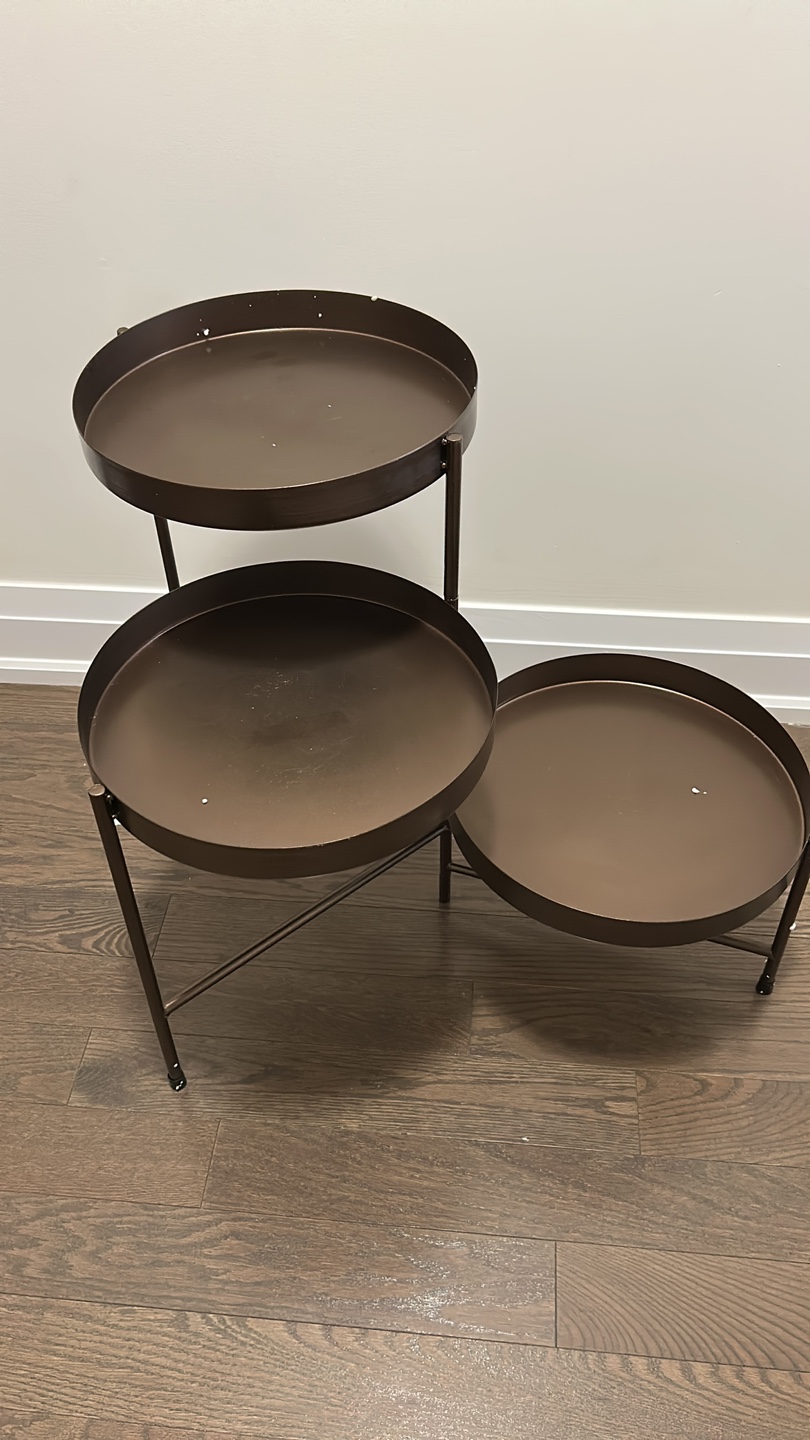 Three-Tiered Round Metal Stand - photo 2