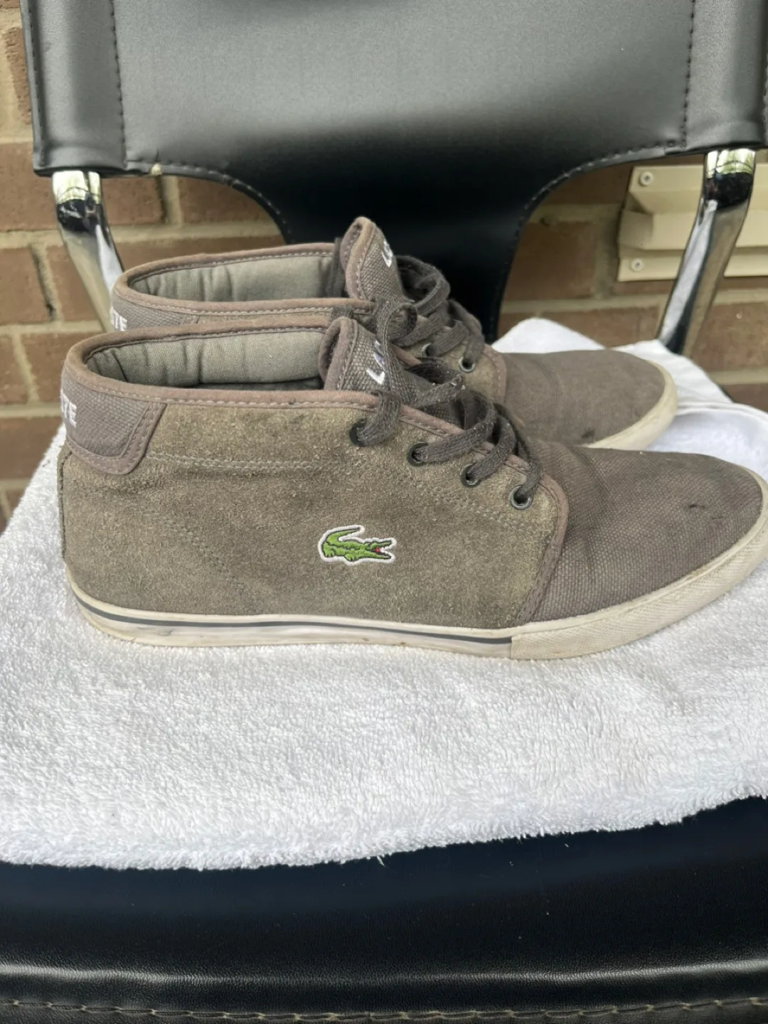 Lacoste Men's Ampthill Suede High-Top Sneakers - Size US 8.5 thumbnail