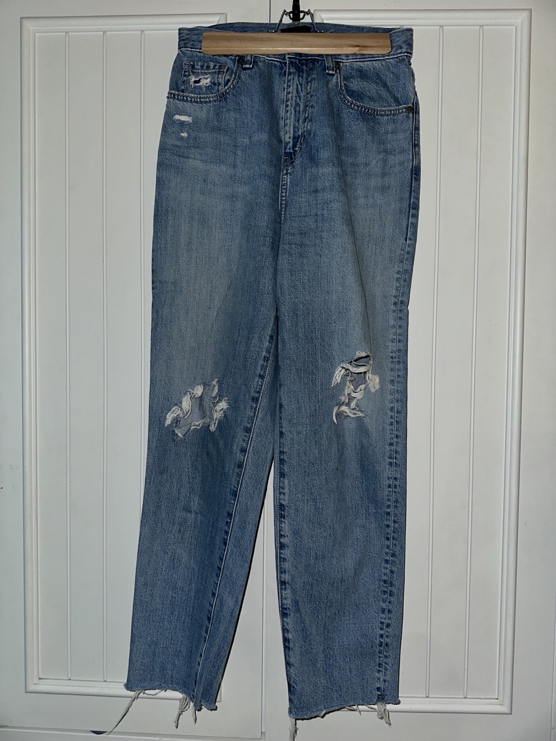 Uniqlo Jeans - Distressed Light Wash Denim - photo 2
