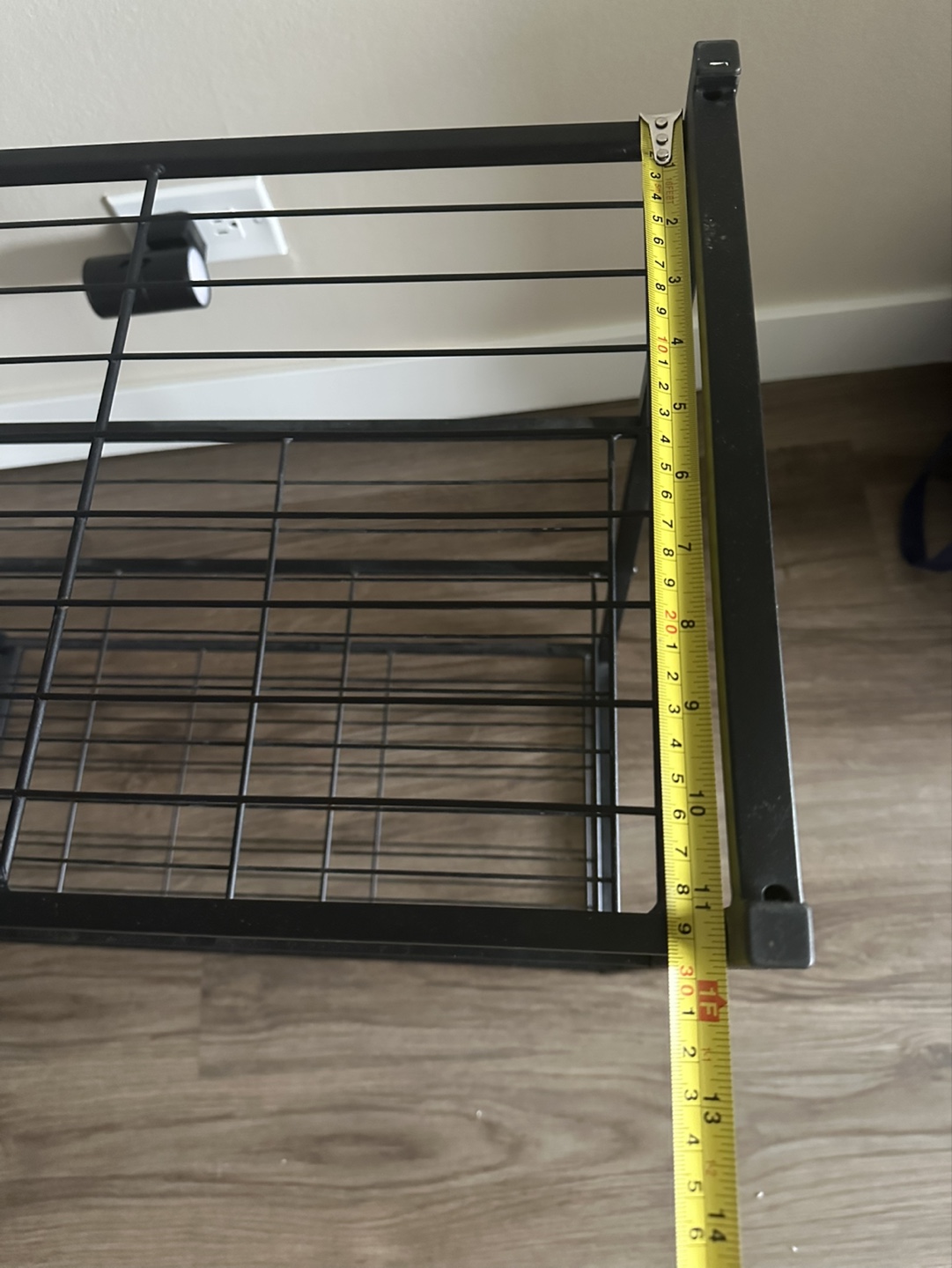 Black Metal 3-Tier Storage Shelf - photo 3