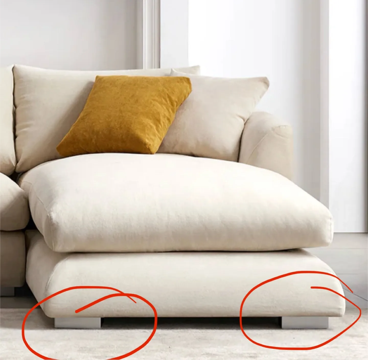 Set of 8 Silver Sofa/Sectional Legs (6”x2”x2”) image indicator(4)