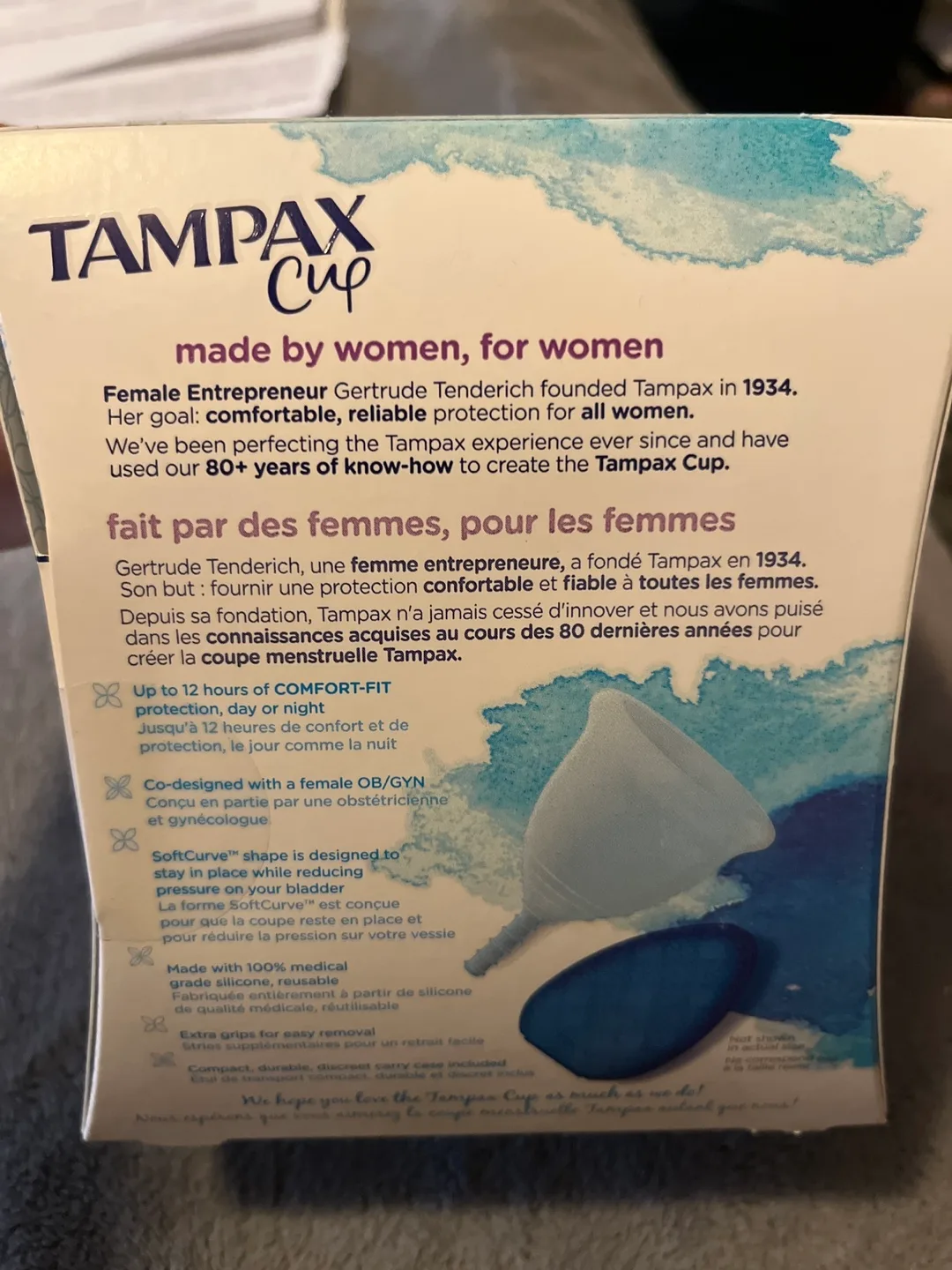 Tampax Cup - Regular Flow - Menstrual Cup with Carry Case image indicator(3)