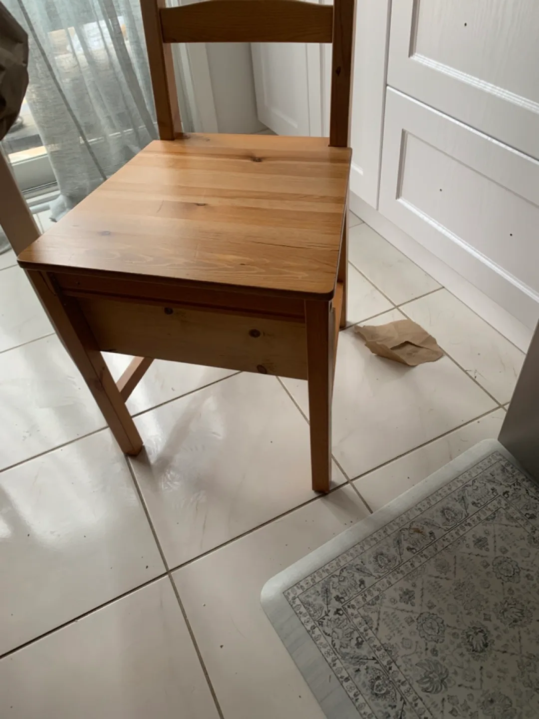 IKEA Wooden Dining Table with 4 Chairs image indicator(2)