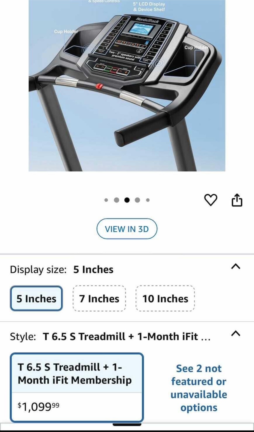 NordicTrack T 6.5 S Treadmill with 1-Month iFit Membership - photo 4